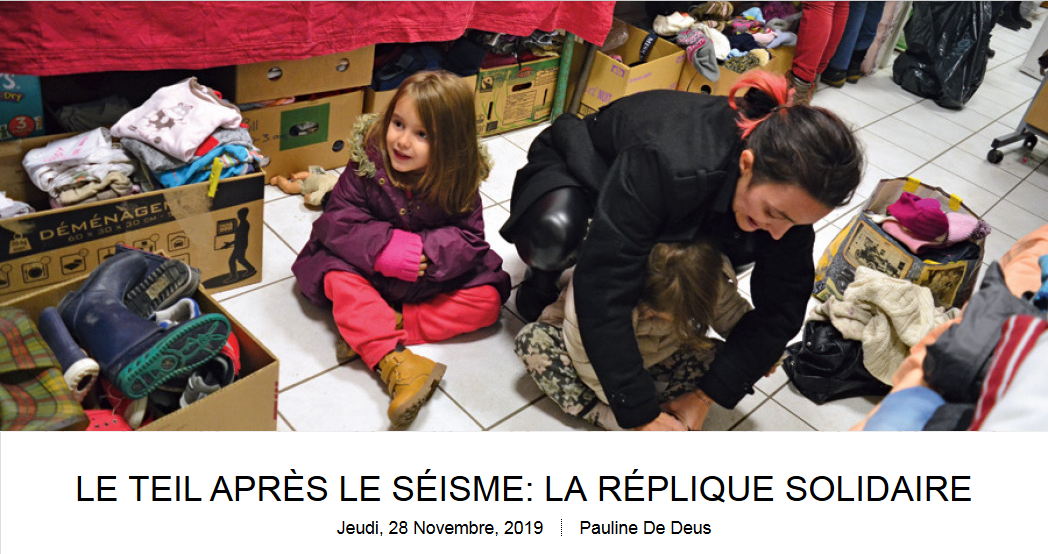 Le quotidien L'Humanité a relaté l'implication des bénévoles du Secours populaire à la suite du séisme qui a frappé le sud de la vallée du Rhône en novembre dernier.