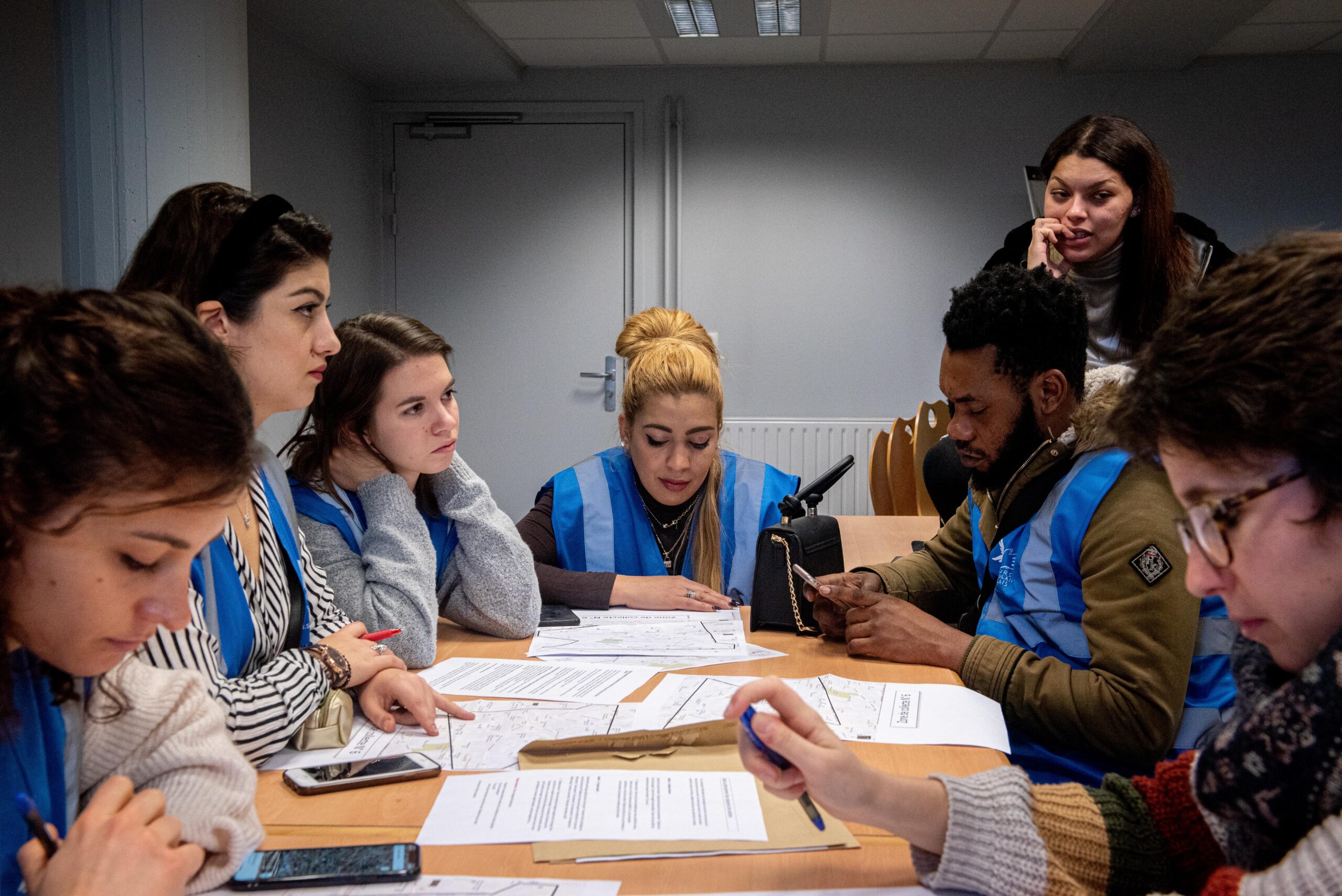 Le samedi matin, les jeunes ont préparé soigneusement la collecte en petits groupes. Une expérience qui les a soudé.