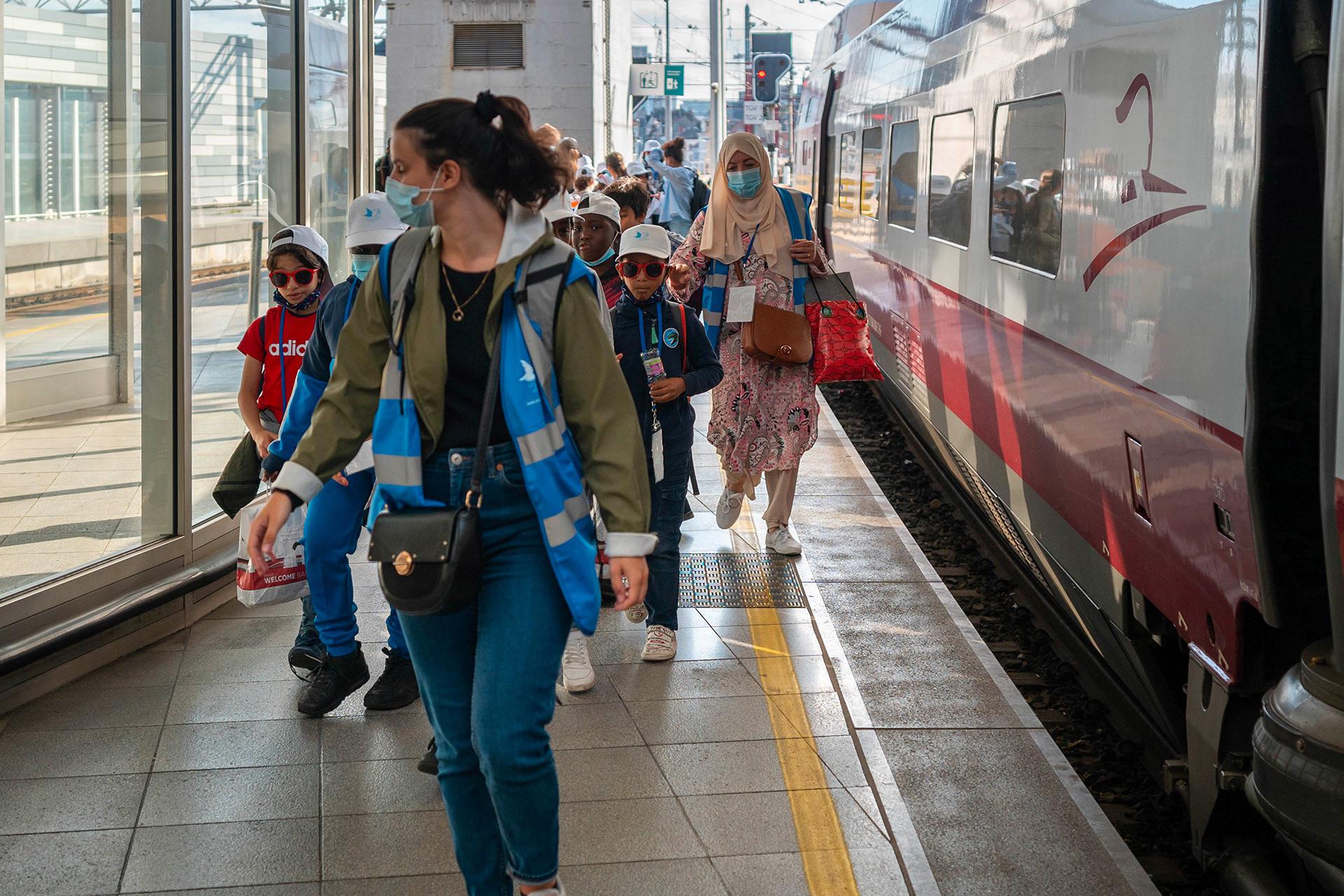 Le trajet était offert par Thalys, partenaire du Secours populaire, pour fêter son 25e anniversaire.