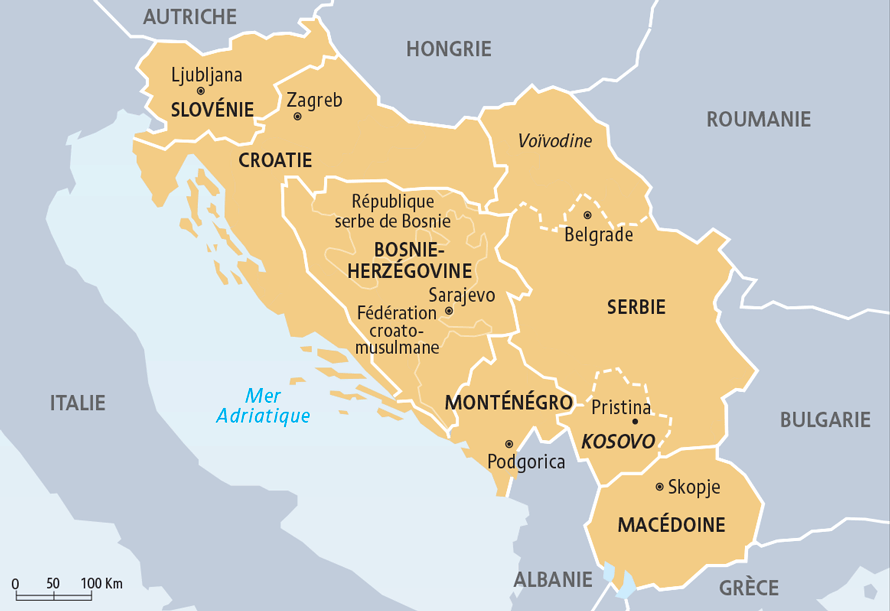 Carte de l'ex-Yougoslavie (Manières de voir n°120, décembre-janvier 2011)