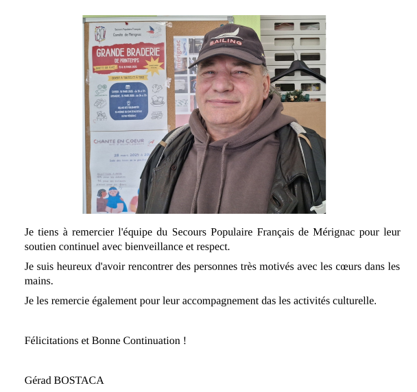 Gérard Bostaca mai 2025