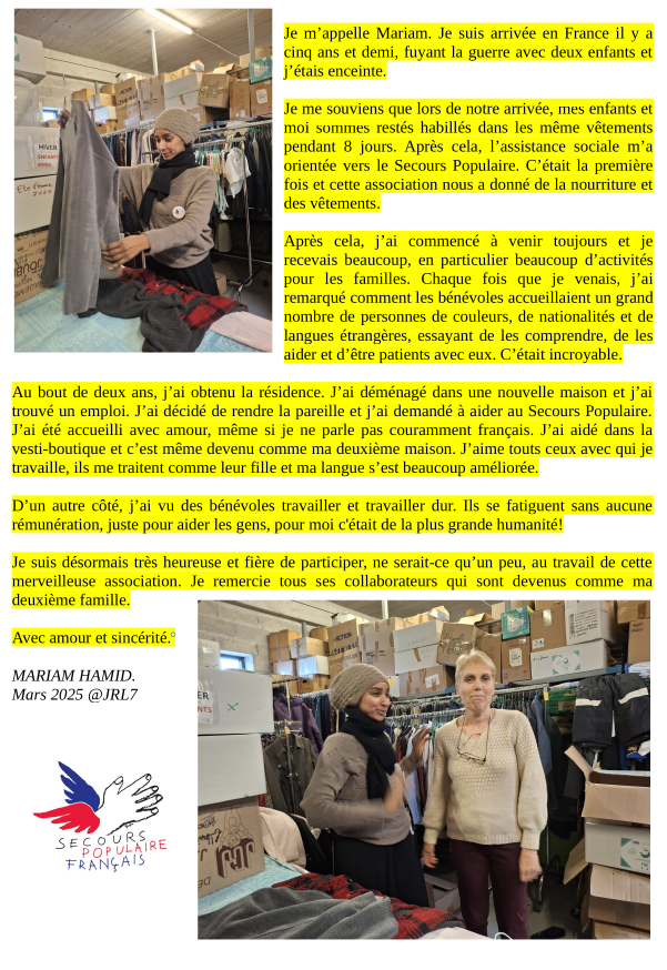 Témoignage Mariam Hamid