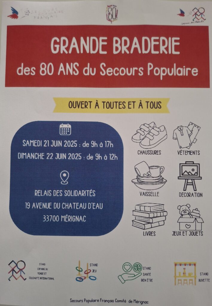 Braderie 21 & 22 juin 2025